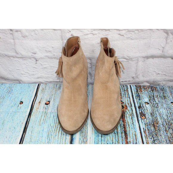 Vionic Madeline Tan Suede Side Zip Up High Ankle Boots Size 7 - Picture 5 of 10